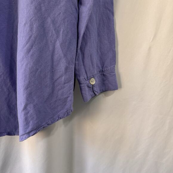 Soft Surroundings Linen Womens Medium Button Up Shirt Buttons Tunic Lagenlook - Picture 8 of 8